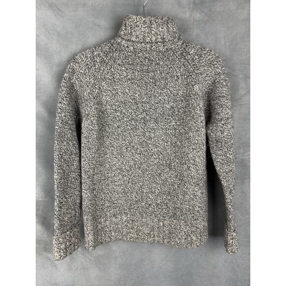 Vintage Express Knit Turtleneck Sweater Womens Small Marbled Gray Merino Wool - Picture 2 of 13